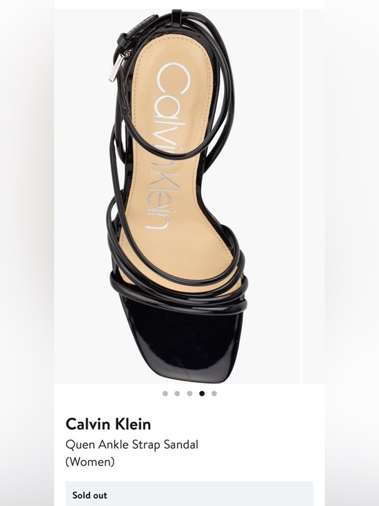 NWT Calvin Klein Quen Ankle Strap Block Heel Sandal - Picture 3 of 8